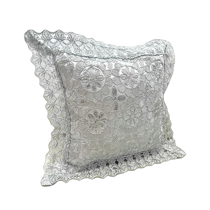 Forro de Cojín Hilos Dorados y Plateados 45x45cm Kingo
