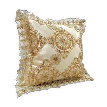 Forro de Cojín Hilos Dorados y Plateados 45x45cm Kingo