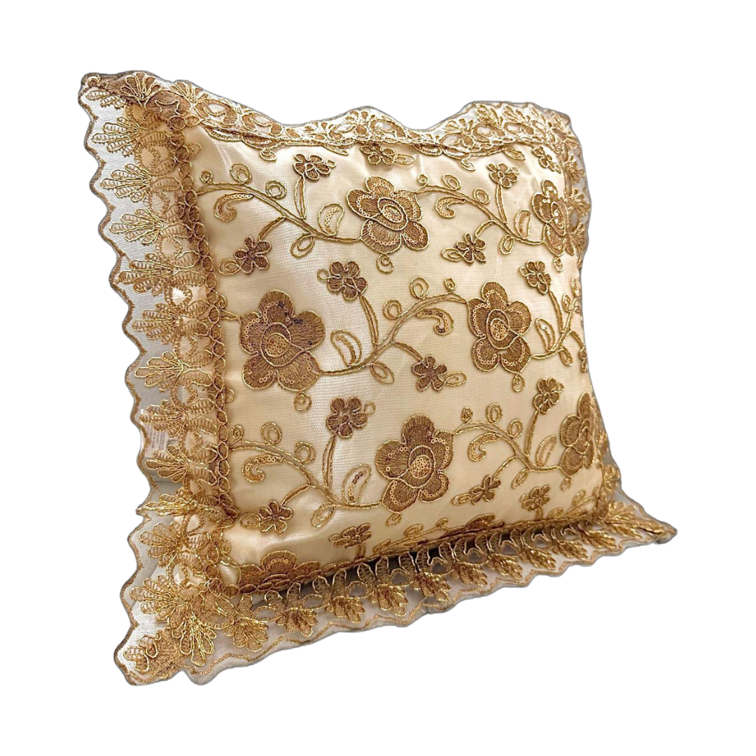 Forro de Cojín Hilos Dorados y Plateados 45x45cm Kingo