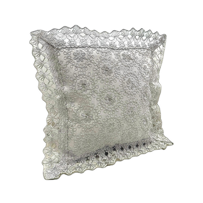Forro de Cojín Hilos Dorados y Plateados 45x45cm Kingo