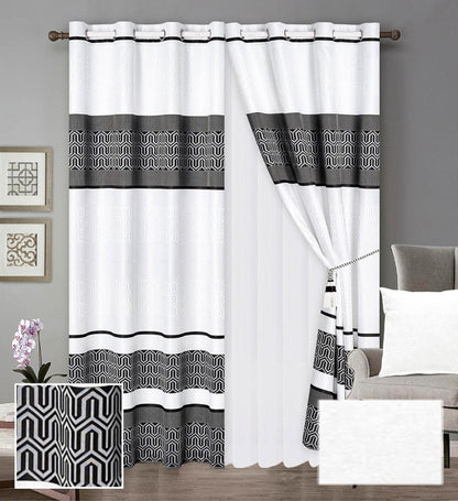 Cortina Jacquard con Velo 1.35x2.13cm aprox