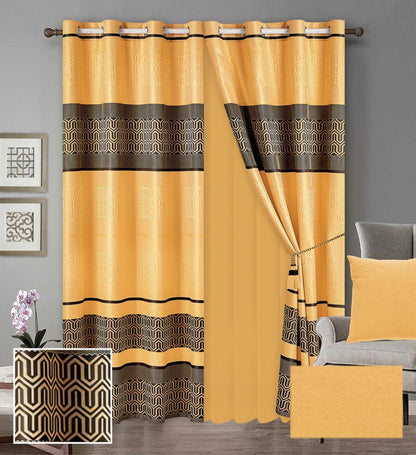 Cortina Jacquard con Velo 1.35x2.13cm aprox