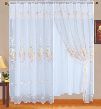 Cortina Bordada 2.80x2.20cm Kingo