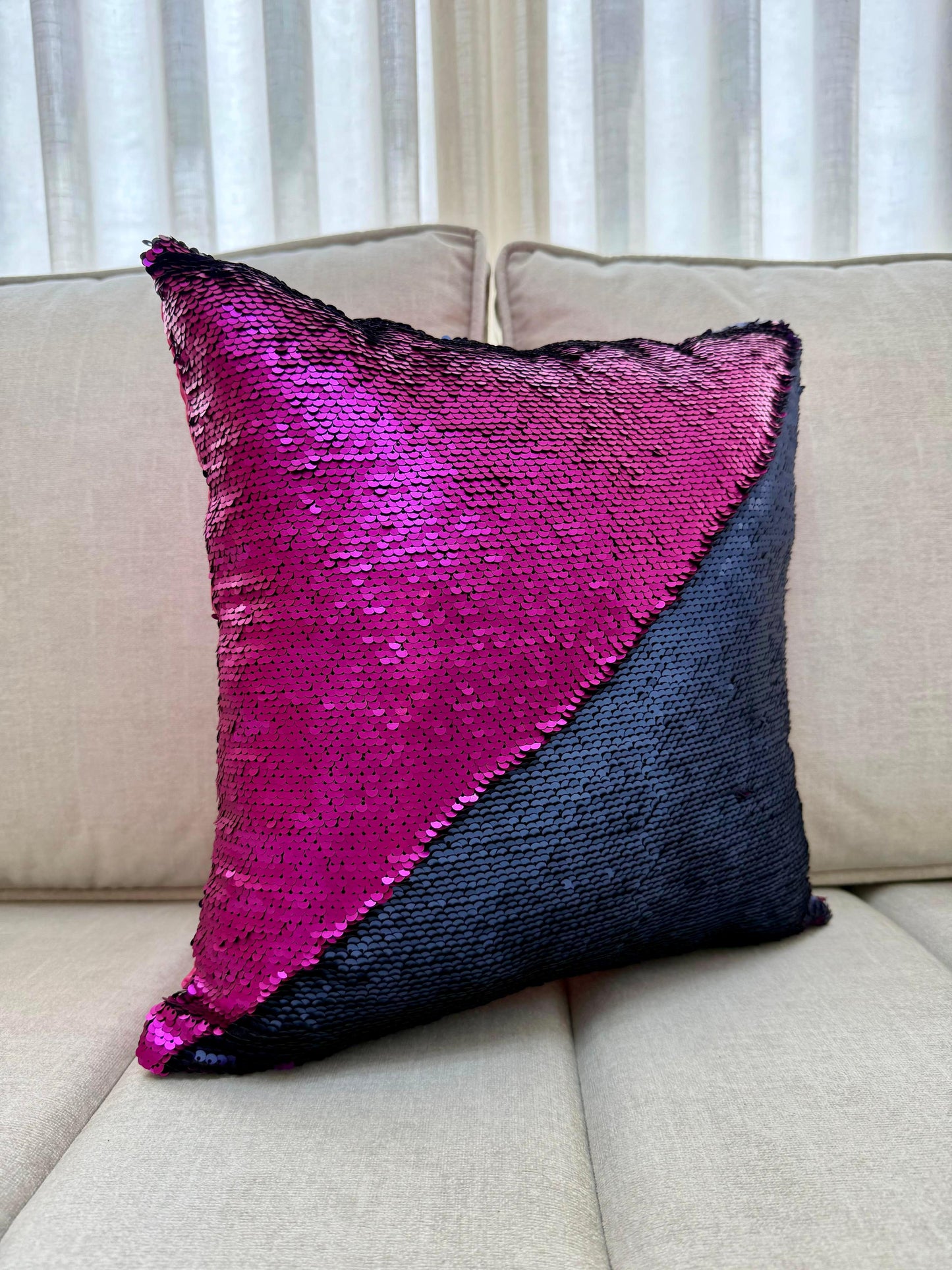 Forro de Cojín Lentejuelas Reversible 40x40cm Kingo