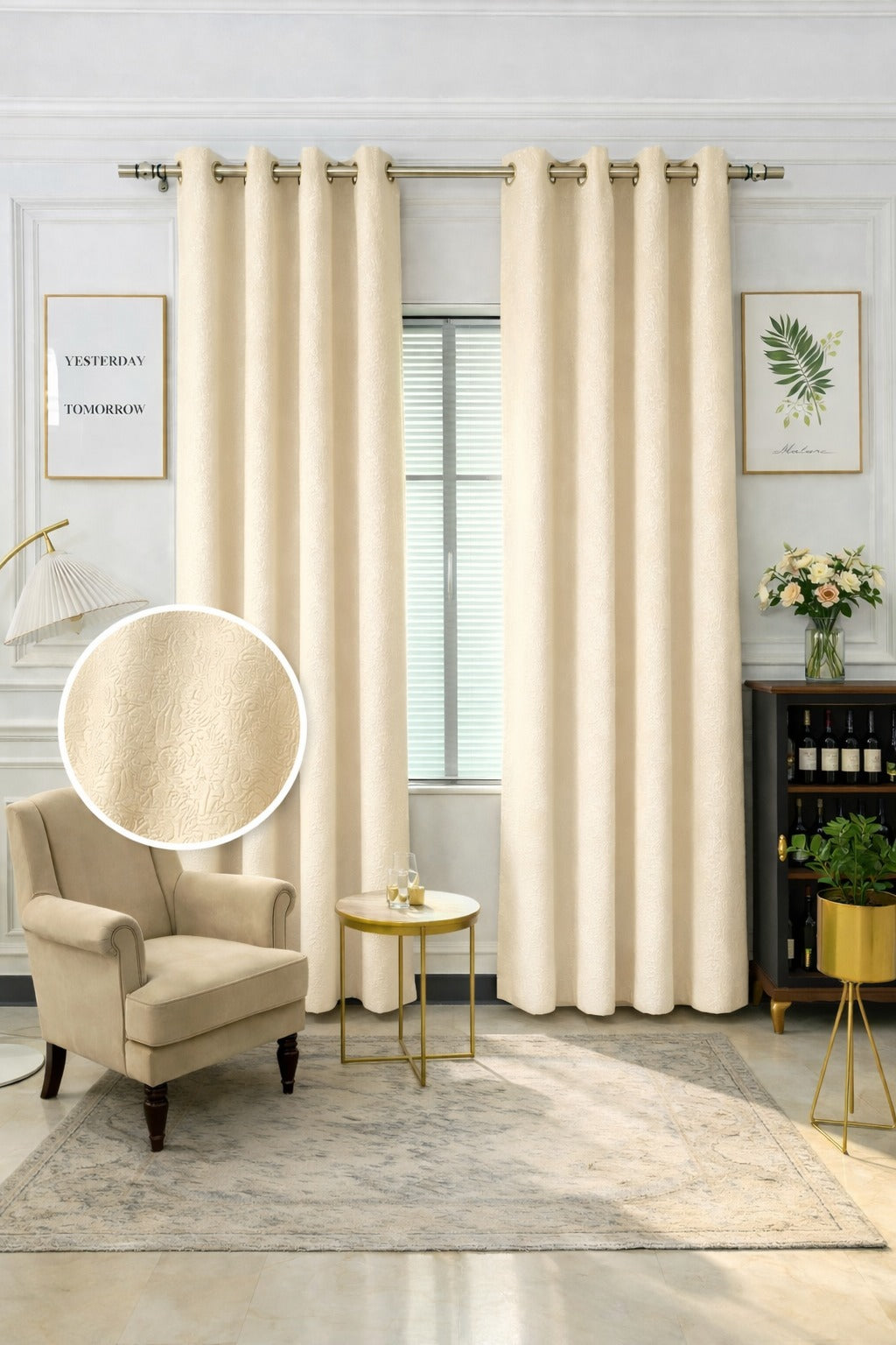 Cortina de Aro Blackout 140x220cm Kingo