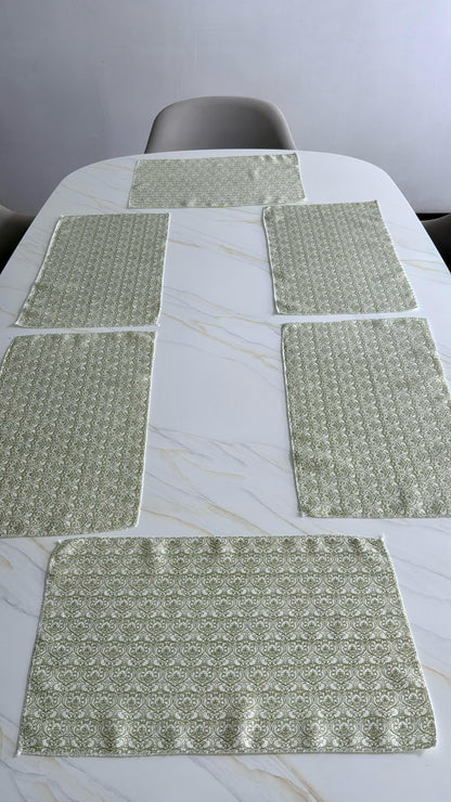 Set x6 Individuales 30x45cm Jacquard Kingo
