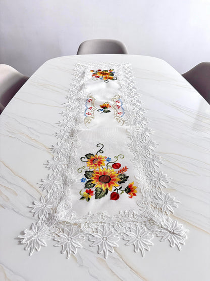 Camino De Mesa 40x135cm Bordes Guipure