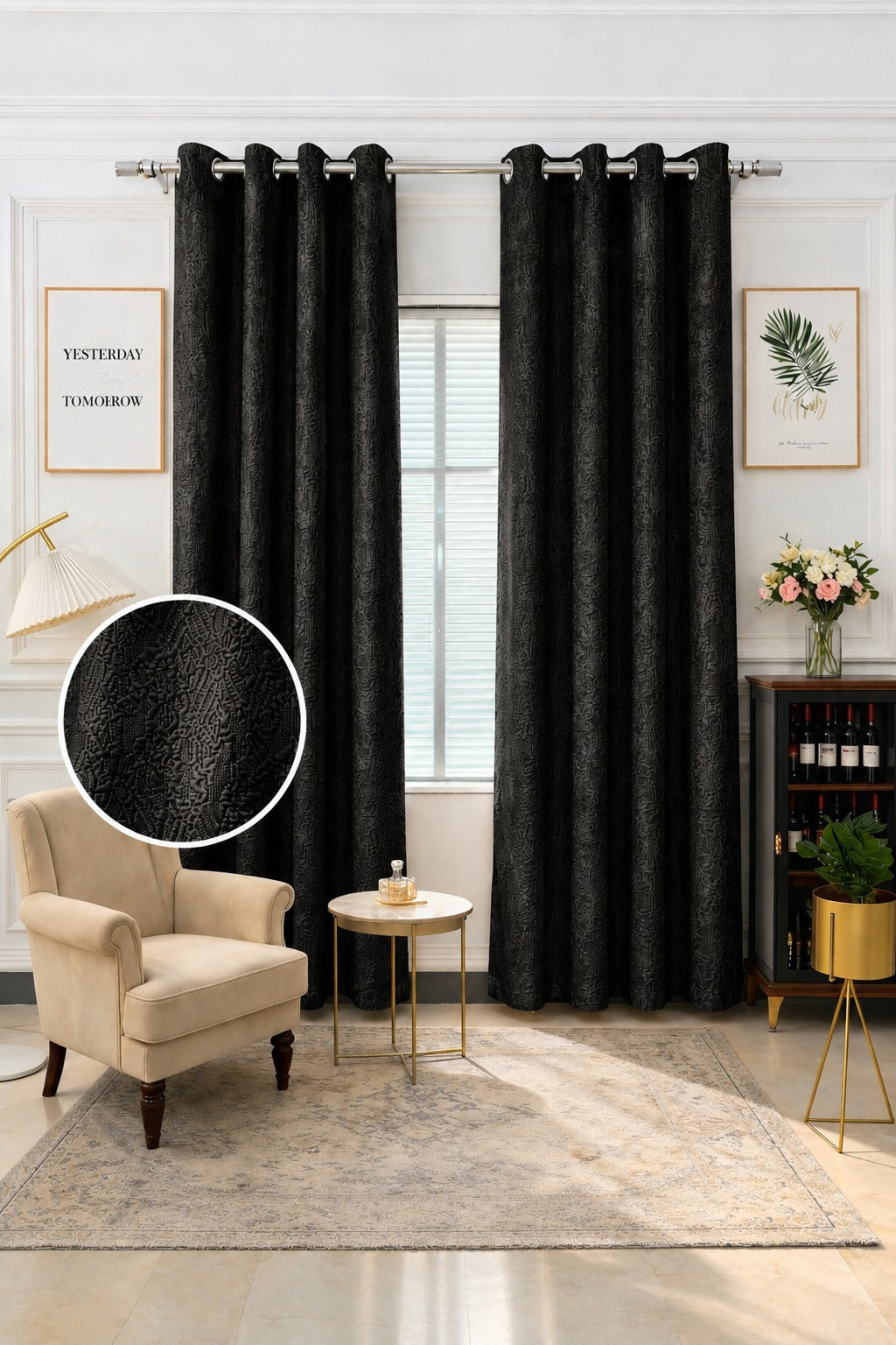 Cortina de Aro Blackout 140x220cm Kingo
